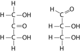 <strong>Choose the term that correctly describes the relationship between these two sugar molecules: </strong> A) structural isomers B) cis-trans isomers C) enantiomers D) isotopes