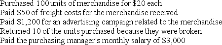 <strong>The following information is provided for PO Company: Determine the cost of PO's inventory at the end of the period.</strong> A)$1,850 B)$3,050 C)$1,800 D)$4,800