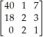 <strong>Multiply matrix by .</strong> A) B) C) D)