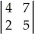 <strong>To solve the following set of simultaneous equations, the determinant solution for Y would be 4X + 3Y = 7 2X - 2Y = 5</strong> A)X = ÷ B)X = ÷ C)X = ÷ D)X = ÷