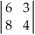 <strong>The value of the determinant is</strong> A)21. B)50. C)0. D)48.