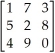 <strong>Transpose =</strong> A) B) C) D)