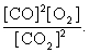 <strong>The equilibrium expression of the following reaction is represented by: 2 CO<sub>2</sub> (g) \leftrightarrow 2 CO (g)+ O<sub>2</sub> (g)</strong> A) B) C) D)