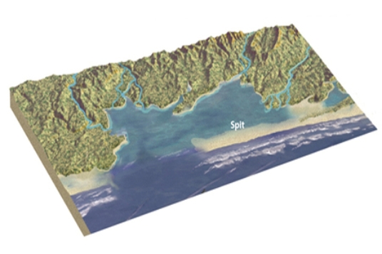 <strong>This spit is a(n)_______ landform. </strong> A)erosional B)depositional C)fluvial D)isostatic