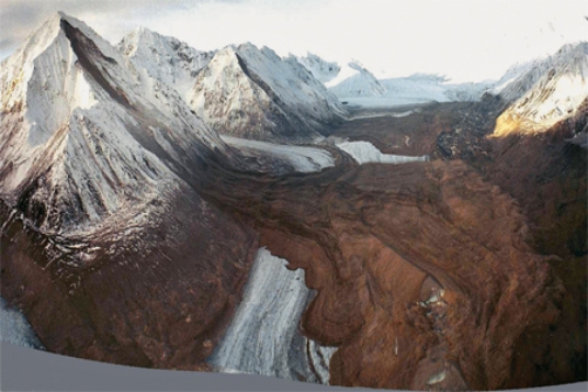 <strong>What type of slope failure is depicted in this photograph?  </strong> A)creep B)debris avalanche C)permafrost D)None of these. <div style=padding-top: 35px> 