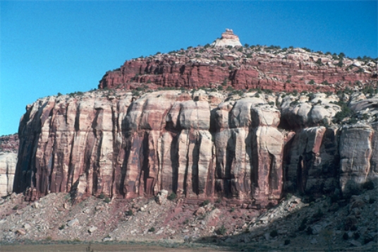 What are some components of the landscape shown in this photograph?