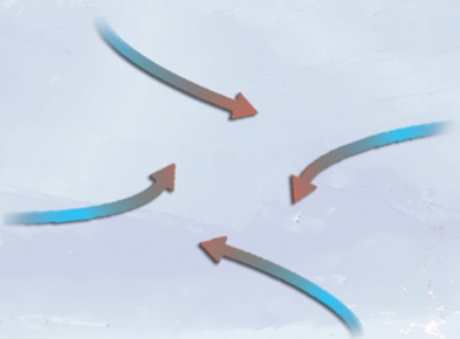 <strong>Based on your knowledge of the pressure gradient and Coriolis Effect, identify the proper pressure cell and location.  </strong> A)low pressure, Northern Hemisphere B)low pressure, Southern Hemisphere C)high pressure, Southern Hemisphere D)high pressure, Northern Hemisphere <div style=padding-top: 35px> 