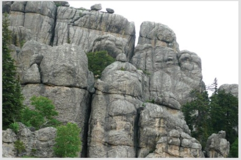 <strong>What is the dominant type of weathering shown in this photograph? </strong> A)Dissolution B)Chemical weathering C)Debris flow D)Hydrolysis E)Physical weathering