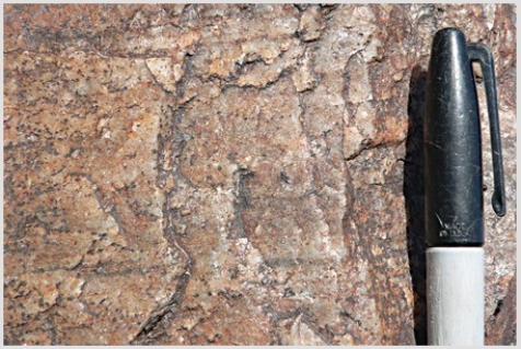 <strong>The layer of quartzite in this photograph would mostly weather by </strong> A)dissolution. B)hydrolysis. C)physical weathering. D)spontaneous combustion.