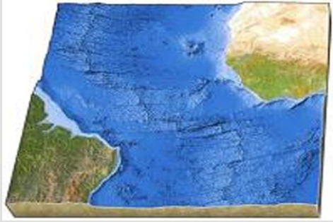 <strong>On this map of the south Atlantic,why is the midocean ridge in the center of the ocean? </strong> A)Subduction is consuming seafloor beneath both adjacent continents. B)Seafloor is added to both sides during seafloor spreading. C)Subduction has occurred under one and then another of the adjacent continents. D)Seafloor spreading has stopped in this area.