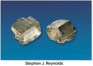 <strong>The mineral shown in this photograph is  </strong> A)pyrite. B)hematite. C)dolomite. D)gypsum. E)halite. <div style=padding-top: 35px> 
