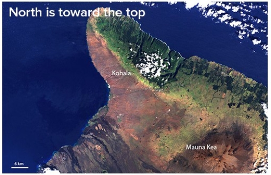 <strong>What is the predominant wind direction that results in the rain shadow observed in this picture from one of the Hawaiian Islands? </strong> A)Southwest B)Southeast C)Northwest D)Northeast