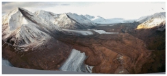 <strong>What type of slope failure is depicted in this photograph? </strong> A)creep B)rock fall C)debris avalanche D)permafrost