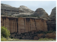 <strong>What desert feature is shown in this photograph? </strong> A)alluvial fan B)playa C)caliche D)desert wash E)natural stain