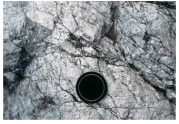 <strong>Under what conditions was this rock likely deformed? </strong> A)relatively shallow B)brittle conditions C)conditions that favored fracturing D)all of these