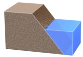<strong>What does the horizontal line along the intersection of the plane and the water represent? </strong> A)the direction of dip on the plane B)the direction in which a fault slipped C)the hanging wall D)a normal fault E)the strike of the surface