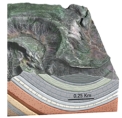 <strong>What type of structure is shown in this figure? </strong> A)thrust fault B)anticline C)syncline D)monocline E)dome