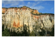What features are shown in this photograph of unmetamorphosed sandstone?