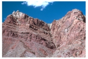 What type of feature is shown in this photograph of unmetamorphosed sedimentary rocks?  