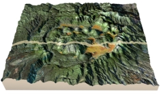 <strong>What are the rounded hills inside the Valles Caldera? </strong> A)volcanic necks B)landslides C)volcanic domes D)scoria cones