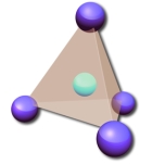 <strong>What arrangement of atoms does this diagram illustrate? </strong> A)cubic B)tetrahedron C)octahedron D)dodecahedron