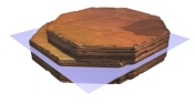 <strong>What type of cleavage is illustrated in this figure? </strong> A)one direction B)two perpendicular directions C)two nonperpendicular directions D)three perpendicular directions E)three nonperpendicular directions