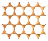 <strong>What type of silicate minerals is shown from this arrangement of silicon tetrahedron? </strong> A)independent tetrahedra B)single chains C)double chains D)sheets E)frameworks