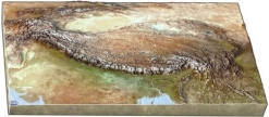 <strong>Why does the Tibetan Plateau,shown in this figure,have a high elevation?  </strong> A)transform faulting B)seafloor spreading C)continental rifting D)continental collision E)hot-spot activity <div style=padding-top: 35px> 