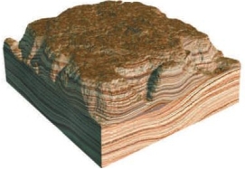 <strong>The image represents a broad, flat-topped mountain with steep sides. This feature is called a: </strong> A) mesa B) butte C) knob