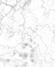 <strong>What type of map is shown here? </strong> A) shaded-relief map B) topographic map with contours C) satellite image D) geologic map