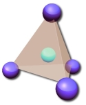 <strong>What arrangement of atoms does this diagram illustrate?  </strong> A) cubic B) tetrahedron C) octahedron D) dodecahedron <div style=padding-top: 35px> 