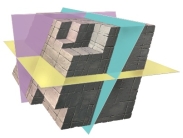 <strong>What type of cleavage is illustrated in this figure?  </strong> A) one direction B) two perpendicular directions C) two nonperpendicular directions D) three perpendicular directions E) three nonperpendicular directions <div style=padding-top: 35px> 