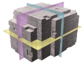 <strong>What type of cleavage is illustrated in this figure?  </strong> A) one direction B) two perpendicular directions C) two nonperpendicular directions D) three perpendicular directions E) three nonperpendicular directions <div style=padding-top: 35px> 