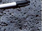 <strong>Which of the following rock photographs depicts an igneous rock that trapped gas?</strong> A) B) C) D)