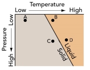 <strong>What is a path for magma as it solidifies at great depth and then is uplifted slowly toward the surface? </strong> A) from B to A B) from C to A C) from C to B to A D) from D to C to B E) from D to C to A