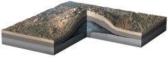 The igneous feature shown in this figure is a:  