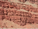 <strong>What types of structures are shown in this photograph? </strong> A) joints B) normal faults C) reverse faults D) anticlines E) synclines