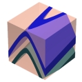 <strong>What type of structure is shown in this figure? </strong> A) horizontal anticline B) horizontal syncline C) plunging anticline D) plunging syncline E) asymmetric anticline