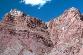 What type of feature is shown in this photograph of unmetamorphosed sedimentary rocks?  