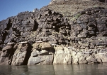 <strong>In this photograph, Paleozoic sandstone rests depositionally on Precambrian granite. What events must have occurred before deposition of the sandstone? </strong> A) uplift of granite to the surface B) solidification of granite at depth C) formation of an erosion surface D) all of these E) none of these