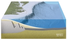 <strong>A continental shelf along a passive margin is below sea level because: </strong> A) it is underlain by oceanic crust B) it was a mountain that was eroded away C) the crust has been thinned by normal faulting D) the weight of the continental crust pushes it down