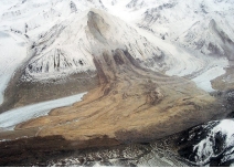<strong>The main feature shown in this photograph illustrates? </strong> A) weathering B) flooding C) permafrost D) slope failure