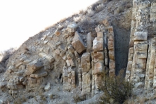 <strong>The type of slope failure shown in this photograph is: </strong> A) creep B) a rock slide C) a debris avalanche D) a debris flow E) all of these