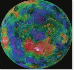 <strong>The topographic relief map of Venus was generated with:  </strong> A) geologic data B) radar data C) compositional data D) mineralogic data <div style=padding-top: 35px> 