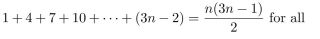 Use the Principle of Mathematical Induction to prove that n ≥ 1.