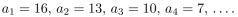 In questions give a recursive definition with initial condition(s). The sequence