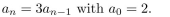Find the solution of the recurrence relation