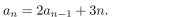 Consider the recurrence relation (a) Write the associated homogeneous recurrence relation. (b) Find the general solution to the associated homogeneous recurrence relation. (c) Find a particular solution to the given recurrence relation. (d) Write the general solution to the given recurrence relation. (e) Find the particular solution to the given recurrence relation when a0 = 1.