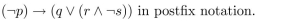 Write the compound proposition