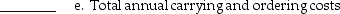 Due to unprecedented growth during the year,Flowers by Kelly decided to use some of its surplus cash to increase the size of several inventory order quantities that had been previously determined using an EOQ model. Required: Identify whether increasing the size of inventory orders will increase,decrease,or have no effect on each of the following items.